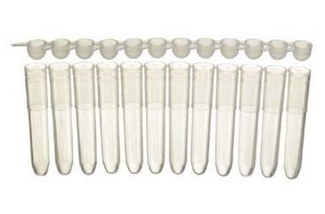 Image of VWR 1.2mL Sample Library Tubes and Closures 3916-800-000 Refill Tubes 8-Well Tube Strips