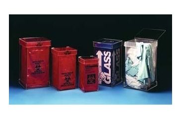 Image of VWR Acrylic Waste Containers Floor Models Tall Waste Holder With Wheels, Each, WB-500WH