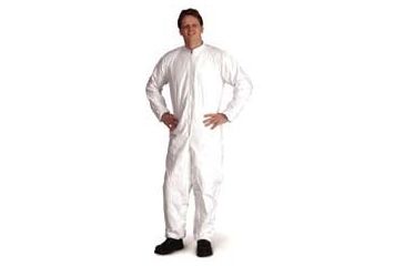 Image of VWR Coveralls made with DuPont Tyvek IsoClean Material IC181SWHXLVD Coveralls With Elastic Ankles