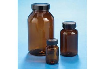 Image of VWR Packers, Amber, Wide Mouth VW5220845C23 Bulk Packs With Unattached Caps In Bags