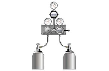 Image of VWR SG-900 Semiautomatic Switchover Manifolds for Noncorrosive and Corrosive Gases 4702667 Chrome-Plated Brass Manifolds