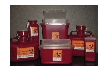 Image of VWR Sharps Container Systems 185V Extended Neck Sharps Containers Tall Tray Size, Case of 20, 19001-016