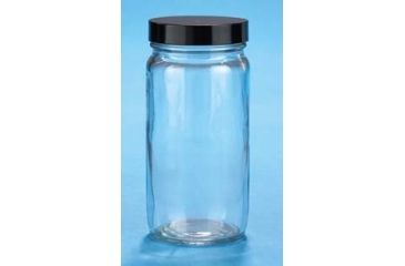Image of VWR Straight-Sided Glass Jars, Wide Mouth VW5513289V81 Convenience Packs With Caps Attached