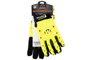 Image of Walker's GWP-SF-HVFFIL2-SM Impact Protection Gloves Yellow/Black Synthetic/Synth