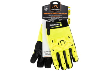 Image of Walker's GWP-SF-HVFFPUIL2-LG Impact Resistance Gloves Yellow/Black Large