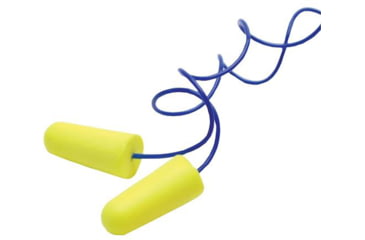 Image of Walkers Blue Corded Passive Foam Ear Plug w/Plastic Case, 32 dB NRR, 2-Pair, Neon Yellow, GWP-EPCORD-YL