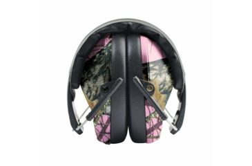 Image of Walkers Pro Low Profile Folding Earmuffs, Pink Mossy Oak Camo, GWP-FPM1-PKMO