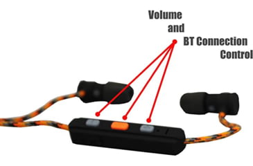Image of Walkers Flexible Bluetooth Neckband Ear Buds, 30 dB NRR,  Blue, GWP-RP-BT