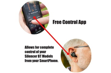 Image of Walkers Silencer BT 2.0 Bluetooth Earbuds, 24 dB NRR, Black, GWP-SLCR2-BT