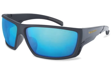 Image of WarBird Fusillade Glasses, Navy Frame/Smoke Lens/Ice Blue Shield, EYFUNYSMIBR
