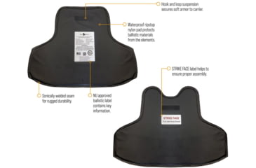 Image of War Bird Ghost Hawk Concealable Armor System with Hoss Level IIIA Ballistics, Navy, Large/Regular, BUSLH3ALRGHN
