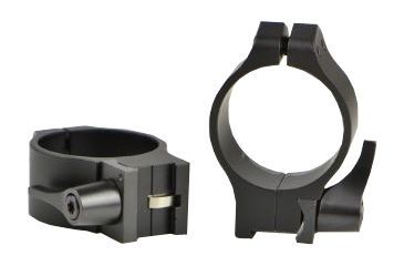 Image of Warne Maxima Steel Rings, 30mm, Rimfire 3/8in or 11mm Dovetail, QD, Medium - Matte 314LM
