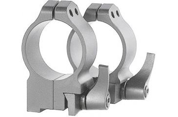 Image of Warne 30mm QD Silver Med .22 Rings, Silver, small 731LS