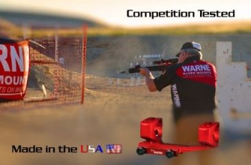 Image of Warne Gen 2 Extended Skeletonized 30mm MSR Mount, Red, XSKEL30R