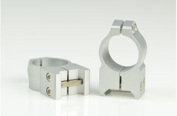 Image of Warne Maxima Steel Rings, 1in, Weaver/Picatinny, PA, High - Silver 202S