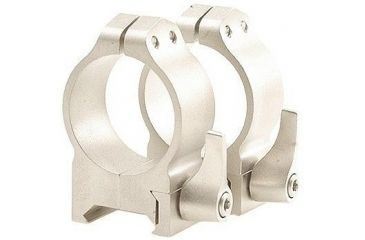 Image of Warne Maxima Steel Rings, 30mm, Weaver/Picatinny, QD, Low - Silver 213LS