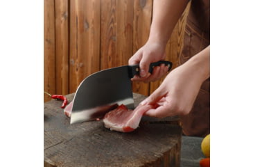 Image of WatchFire Serbian Cleaver, 6.75in 7Cr17MoV Stainless Steel Blade, Black Pakkawood Handle, 1006373