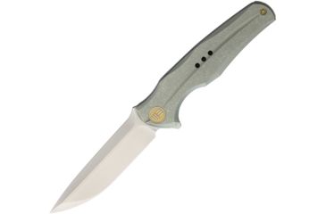 Image of We Knife Co Ltd Framelock Satin Green Folding Knife,3.75in,S35VN Steel,Standard Edge,Satin,Green,Titanium Handle WE601B