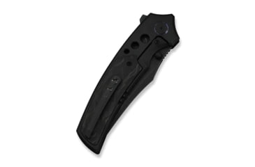 Image of We Knife Co Ltd Skynix Flipper &amp; Thumb Stud Knife Black Titanium Handle With Marble Carbon Fiber Inlay