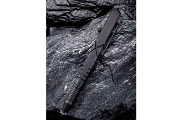 Image of We Knife Co Ltd Tactical Pen, 5in Overall, Pocket Clip, Glass Breaker, Bolt Action Open/Close, Blue Plastic Storage Case, Titanium Construction, Black, Black, TP02D