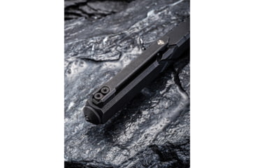 Image of We Knife Co Ltd Tactical Pen, 5in Overall, Pocket Clip, Glass Breaker, Bolt Action Open/Close, Blue Plastic Storage Case, Titanium Construction, Black, Black, TP02D
