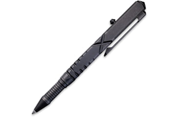 Image of We Knife Co Ltd Tactical Pen, 5in Overall, Pocket Clip, Glass Breaker, Bolt Action Open/Close, Blue Plastic Storage Case, Titanium Construction, Black, Black, TP02D