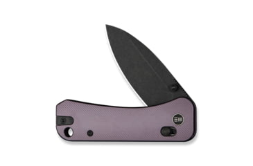 Image of We Knife Co Ltd Banter 2 Folding Knife 2.87 in, CPM S35VN Steel, Black Stonewash Drop Point Blade, Aluminum Purple Handle, WE23075-2