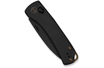 Image of We Knife Co Ltd Weknife Nightblade Crossbar Lock Knife Black Titanium Handle 2.98inch Black Stonewashed Cpm 20cv Blade We22046-1 - WE22046-1