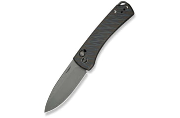 Image of We Knife Co Ltd Weknife Nightblade Crossbar Lock Knife Tiger Stripe Pattern Flamed Titanium Handle 2.98inch Gray Stonewashed Cpm 20cv Blade We22046-3 - WE22046-3