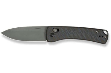 Image of We Knife Co Ltd Weknife Nightblade Crossbar Lock Knife Tiger Stripe Pattern Flamed Titanium Handle 2.98inch Gray Stonewashed Cpm 20cv Blade We22046-3 - WE22046-3