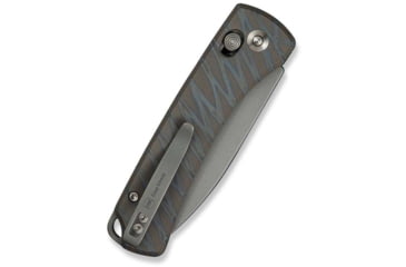Image of We Knife Co Ltd Weknife Nightblade Crossbar Lock Knife Tiger Stripe Pattern Flamed Titanium Handle 2.98inch Gray Stonewashed Cpm 20cv Blade We22046-3 - WE22046-3