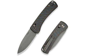 Image of We Knife Co Ltd Weknife Nightblade Crossbar Lock Knife Tiger Stripe Pattern Flamed Titanium Handle 2.98inch Gray Stonewashed Cpm 20cv Blade We22046-3 - WE22046-3