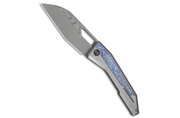Image of We Knife Co. WE Knife Co. Inceptus Frame Lock Knife Gray Ti + Flamed Ti Inlay 3.6" SW, Blue/Gray, Bohler M390, adult, BHQ-230710