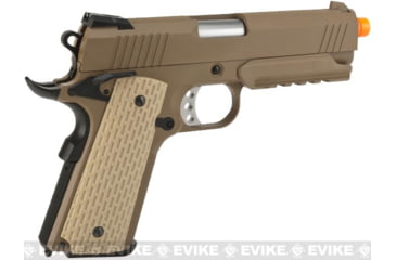 Image of WE-Tech Full Metal 1911 Desert Warrior Socom 4.3 Airsoft Gas Blowback Pistol, Gun Only, Tan, WE-E011-T