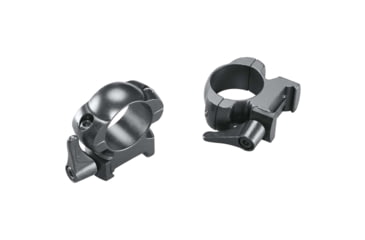 Image of Weaver Lever-Lok Rifle Scope Rings, 1 in Tube, High, Matte, Black, 49326