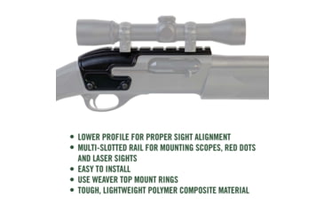 Image of Weaver No Gunsmith Shotgun Saddle Mount, Black - Remington 870, 1100, 1187 - 48340