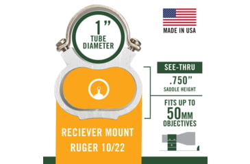 Image of Weaver Steel Lock Mount, 1in, Rgr 10/22 SS 49734