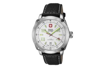 Image of Wenger Mens Outback Sport Watch w/ White dial/black Leather strap 79370