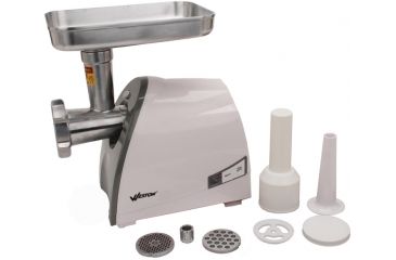 Image of Weston Products N.8 Heavy Duty Electric Meat Grinder and Sausage Stuffer, 575 watt, White, 33-0201-W