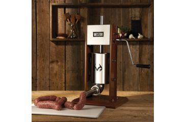 Image of Weston Products Vertical Sausage Stuffer - 7 lb Capacity, Dual speed w/ Cover, Realtree, 73-0701-RT