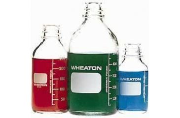 Image of Wheaton Media Bottles, Graduated, Wheaton 219820 With Fluoropolymer Resin-Lined Cap