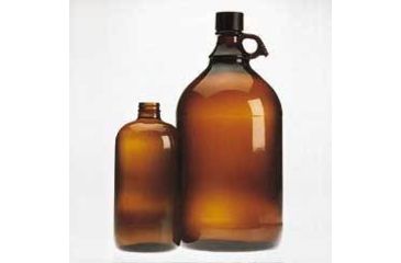 Image of Wheaton Safety-Coated Bottles, Amber, Narrow Mouth, Wheaton 220945 Bottles With PE-lined Cap