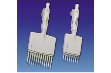 Image of Wheaton Socorex Acura Multichannel Pipettors with Tip Ejectors, Variable Volume, Wheaton W810610 12-Channel