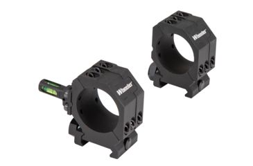 Image of Wheeler Engineering Picatinny Rail Scope Rings, 1in, High, Black, 1099903