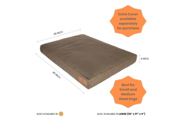 Image of White Duck Dog Bed, Brown, 36inx27inx4in, FBA-PBB-3422
