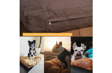Image of White Duck Dog Bed, Brown, 36inx27inx4in, FBA-PBB-3422