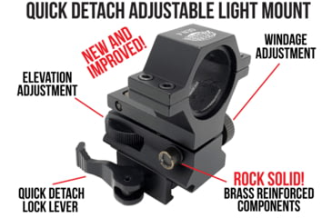 Image of Wicked Hunting Lights GEN4 Quick Detach Adjustable Light Mount and Picatinny Scope Mount Combo Kit, W2091