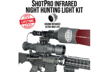 Image of Wicked Hunting Lights ShotPro Ultra-Max LED Extreme Range Night Hunting Light Kit, 850nm Infrared, W2095