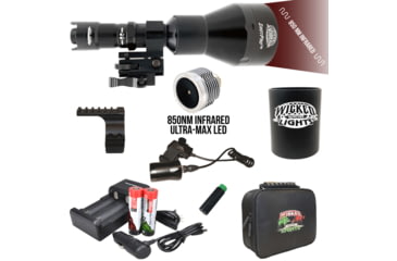 Image of Wicked Hunting Lights ShotPro Ultra-Max LED Extreme Range Night Hunting Light Kit, 850nm Infrared, W2095