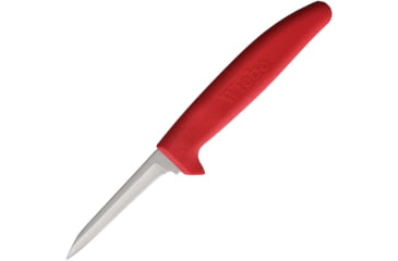 Image of Wiebe Knives Soft Handle Skinner Knife, 7.88in Overall, 3in Satin Finish Stainless Skinner Blade, Red Rubberized Nylon Handle, DS09 SOF-HD